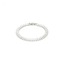 Pilgrim Silver Rue Baguette Crystal Bracelet - Silver