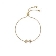 Ted Baker Gold Barset Crystal Bow Slider Bracelet - Gold