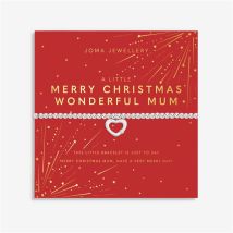 Joma A Little Merry Christmas Wonderful Mum Bracelet - Silver