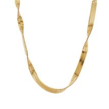 Over & Over Gold Stainless Steel Delicate Twist Necklace - Gold