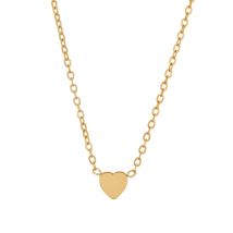 Over & Over Gold Stainless Steel Petite Heart Necklace - Gold