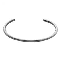 Over & Over Silver Plain Stainless Steel Bangle - Silver