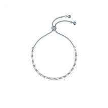 Ted Baker Silver Isela Crystal Baguette Slinky Slider Bracelet - Silver
