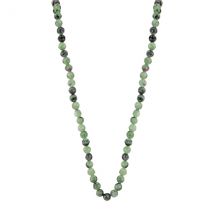 Over & Over Gold Stainless Steel Emerald Beaded Necklace - Gold