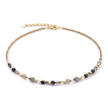 Coeur De Lion Gold Festive Spheres Graphite Necklace - Gold