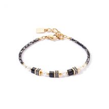 Coeur De Lion Gold Sparkling Princess Black Bracelet - Gold