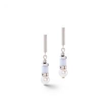 Coeur De Lion Silver Precious Fusion Offset Drop Earrings - Silver