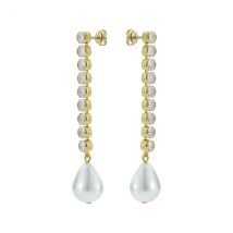 Ted Baker Gold Divaa Pearl Crystal Statement Drop Earrings - Gold