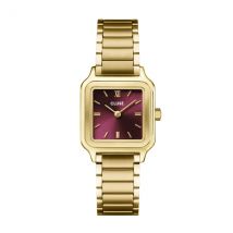 CLUSE Gold Petite Gracieuse Square Cherry Watch - Gold