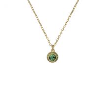 Ted Baker Gold Soltell Solitaire Sparkle Greem Halo Necklace - Gold