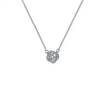 Ted Baker Silver Florita Crystal Flower Necklace - Silver