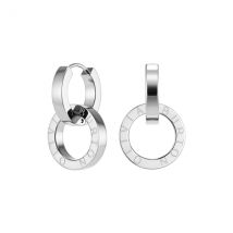 Olivia Burton Honeycomb Silver Ring Charm Earrings