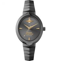 Vivienne Westwood Gun Metal Armour Oval Watch - Black