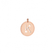 Rebecca Rose Gold Medium Letter K Charm - Rose Gold