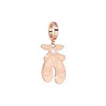 Rebecca Rose Gold Dancing Shoes Charm - Rose Gold