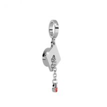 Rebecca Silver Grad Hat Charm - Silver