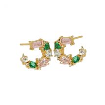 Amelia Scott Gold Lottie Multi Sideways Hoop Earrings - Gold