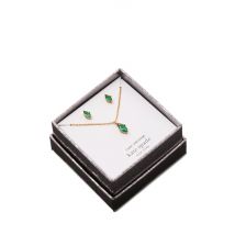 Kate Spade New York Gold Green Necklace + Stud Set - Gold