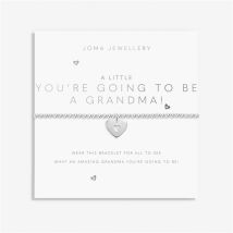 Joma A Little Going To Be a Grandma Heart Bracelet - Silver