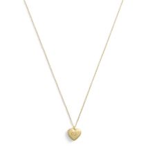 Coach Gold C In Heart Necklace