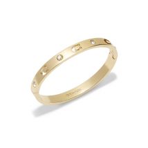 Coach Gold Cut Out C Logo Hinge Bangle - Gold