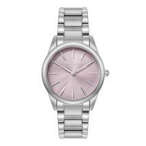Olivia Burton Silver Glowful Purple Dial Watch