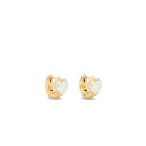 Kate Spade New York Gold Pearl Heart Huggie Earrings - Gold