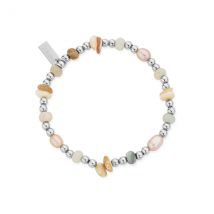 ChloBo Silver Radiant Luck Shell Bracelet - Silver