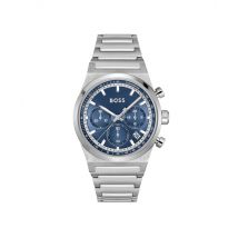 Boss Silver Blue Candor Chronograph Watch