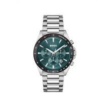 Boss Silver Teal Strike Chronograph Watch