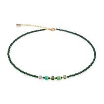 Coeur De Lion Gold Joyful Colour Green Bead Necklace - Gold