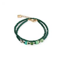 Coeur De Lion Gold Green Wrap Double Bracelet - Gold
