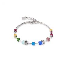 Coeur De Lion Silver Rainbow Lite Mini Cubes Bracelet - Silver