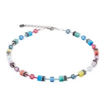 Coeur De Lion Silver Rainbow Magic Iconic Cubes Necklace - Silver