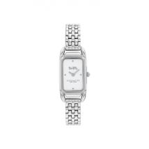 Coach Silver Cadie White Rectangle Bracelet Watch - Silver