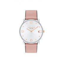 Coach Silver Elliot Pink Leather Watch - Silver
