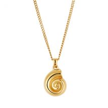 Over & Over Gold 14k Stainless Steel Spiral Shell Necklace - Gold