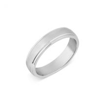 Over & Over Silver Men's Stainless Steel Brushed Band Ring - 62