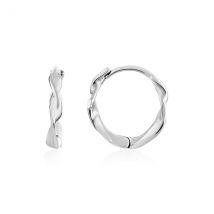 Over & Over Silver 10mm Twist Earrings - Silver