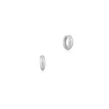 Seek + Find Shine Dome Silver Huggies - Silver