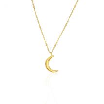 Seek + Find This Too Shall Pass Crescent Moon Gold Necklace - Gold