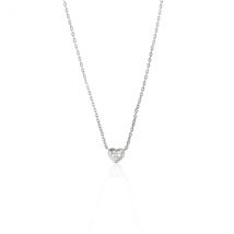 Seek + Find My Love Silver Heart Necklace