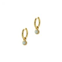 Seek + Find Purpose Gold Opal Hoops - Gold