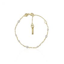 Seek + Find Worthy Gold Freshwater Pearl Bracelet - Gold