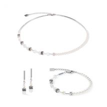 Coeur De Lion Silver Asymmetrical Mini Fusion Pearls Cubes Gift Set - Silver