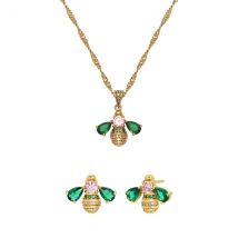Amelia Scott Gold Beatrice Bee Green Pink Gift Set - Gold