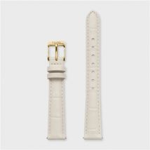 CLUSE Gold 14 mm Marshmallow Croc Leather Strap - Gold
