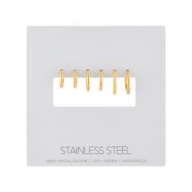 Over & Over Gold Plain 3 Hoop Earring Set - Gold