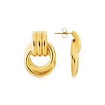 Over & Over Gold Vintage Circle Earrings - Gold