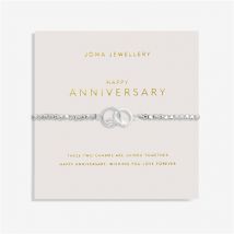 Joma Silver Interlocked Happy Anniversary Bracelet - Silver